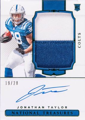 2020 National Treasures #172 Rookie Patch Auto - Green Jersey Number (/28)