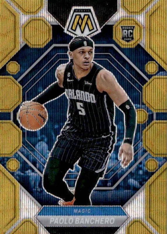 Paolo Banchero 2022 Mosaic #231 Gold Wave /10 Rookie RAW