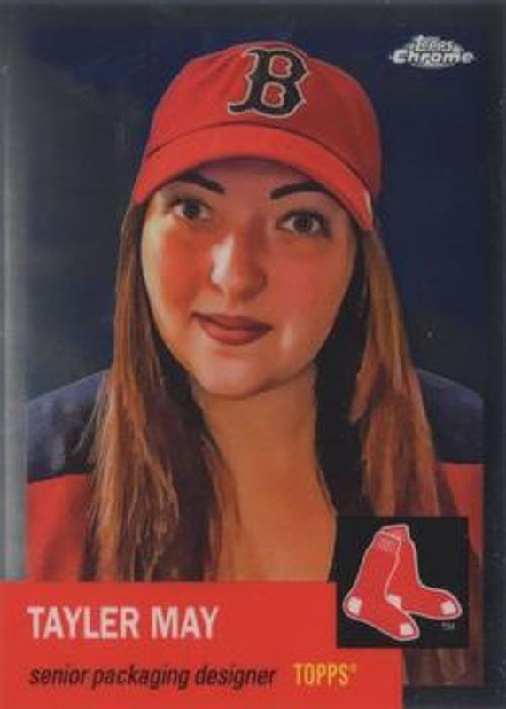 Tayler May 2022 Topps Chrome Platinum Anniversary #EMP-TM 1953 Topps Employee Super Short Prints RAW