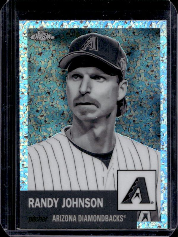 Randy Johnson 2022 Topps Chrome Platinum Anniversary #454 Black & White Mini Diamond Refractor RAW