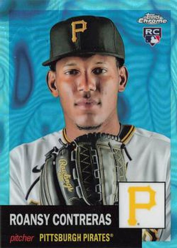 Roansy Contreras 2022 Topps Chrome Platinum Anniversary #95 Aqua Lava Refractor /299 Rookie RAW