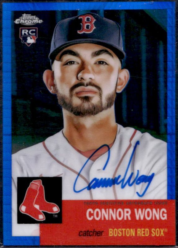 Connor Wong 2022 Topps Chrome Platinum Anniversary #CPA-CW Autographs - Blue Prism Refractor /99 Rookie RAW
