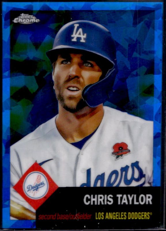 Chris Taylor 2022 Topps Chrome Platinum Anniversary #482 Blue Atomic Refractor /100 RAW