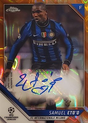 シングルカード Panini Select Soccer Samuel Etoo Auto 2019-20 Panini Chronicles Autographs Auto Card : Samuel Eto