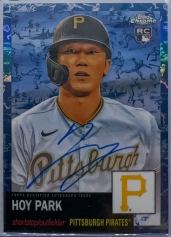 Hoy Park 2022 Topps Chrome Platinum Anniversary #CPA-HP Autographs - Platinum Toile Cream Blue Refractor /99 Rookie RAW