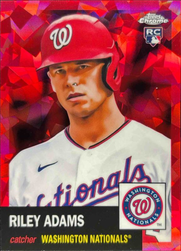 Riley Adams 2022 Topps Chrome Platinum Anniversary #406 Red Atomic Refractor /100 RAW
