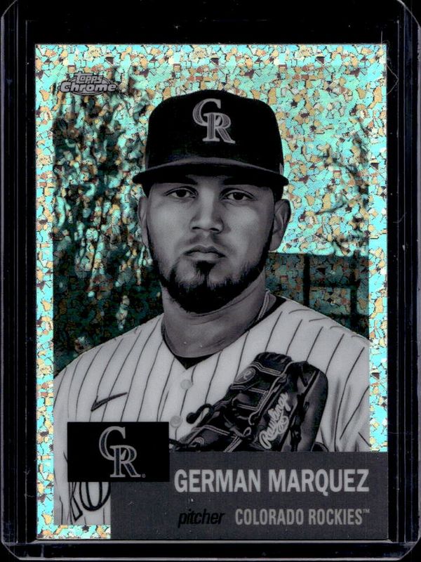 German Marquez 2022 Topps Chrome Platinum Anniversary #279 Black & White Mini Diamond Refractor RAW