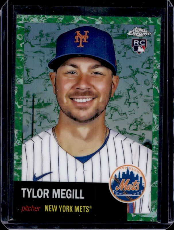 Tylor Megill 2022 Topps Chrome Platinum Anniversary #496 Platinum Toile White Green Refractor /99 Rookie RAW