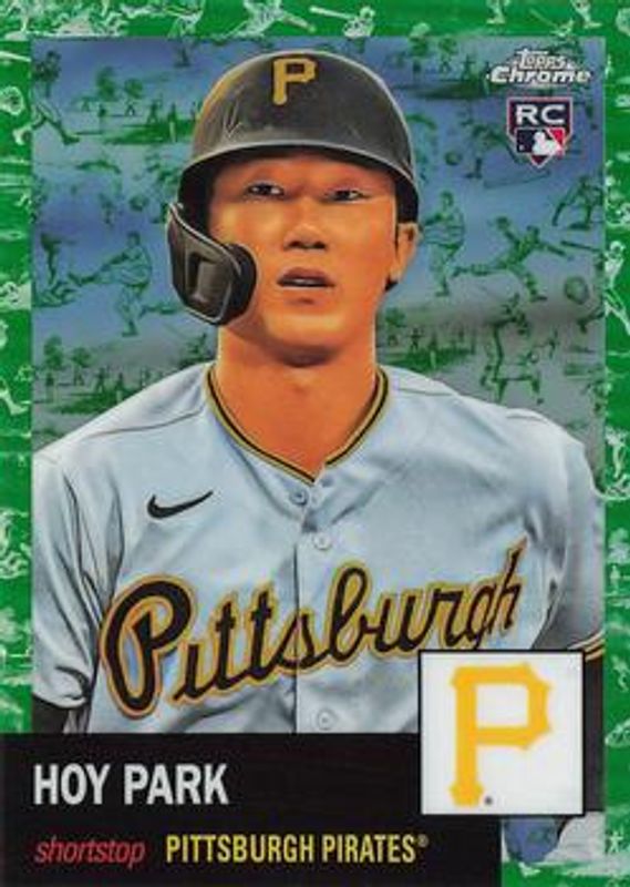 Hoy Park 2022 Topps Chrome Platinum Anniversary #306 Platinum Toile White Green Refractor /99 Rookie RAW
