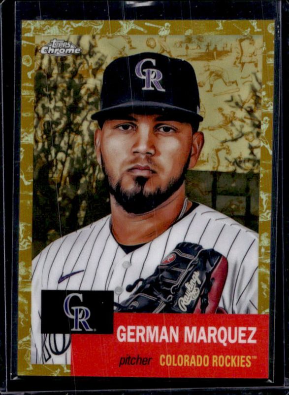 German Marquez 2022 Topps Chrome Platinum Anniversary #279 Platinum Toile Cream Gold Refractor /50 RAW