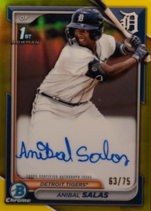 2024 Bowman Chrome #CPA-ASA Prospect Auto - Yellow Refractor /75 (1st)