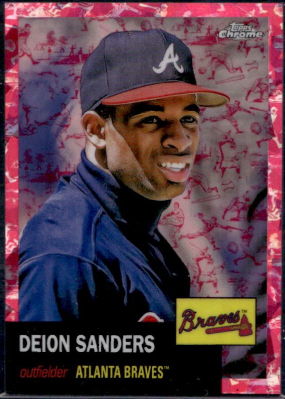 2022 Topps Chrome Platinum Anniversary #217 Platinum Toile Cream Fuchsia Atomic Refractor /100