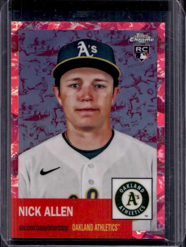 2022 Topps Chrome Platinum Anniversary #235 Platinum Toile Cream Fuchsia Atomic Refractor /100