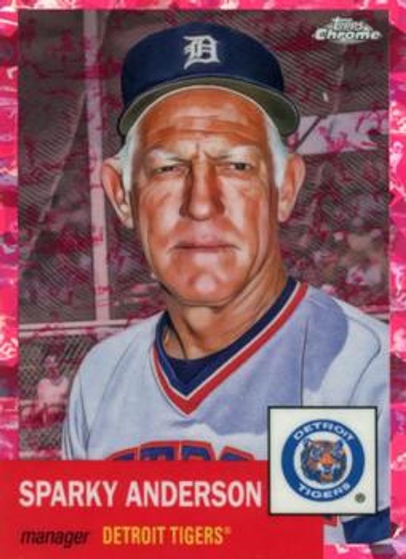 2022 Topps Chrome Platinum Anniversary #487 Platinum Toile Cream Fuchsia Atomic Refractor /100