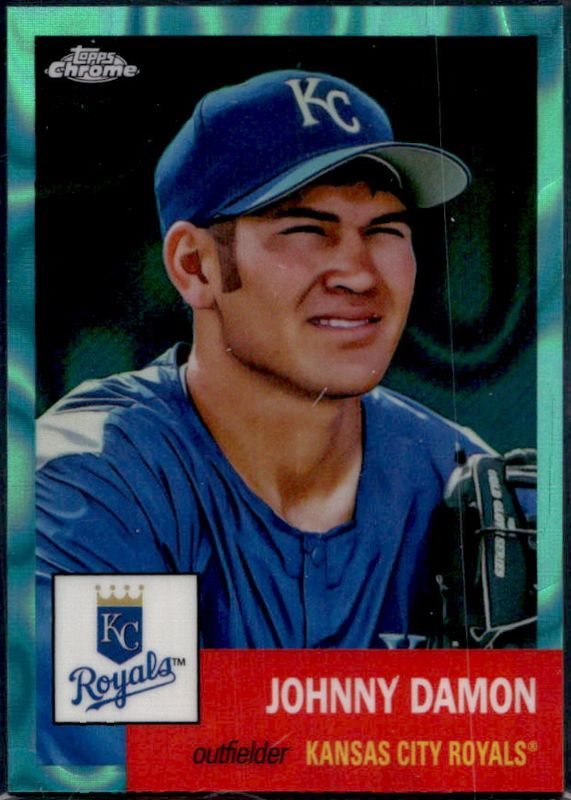 Johnny Damon 2022 Topps Chrome Platinum Anniversary #328 Aqua Lava Refractor /299 RAW