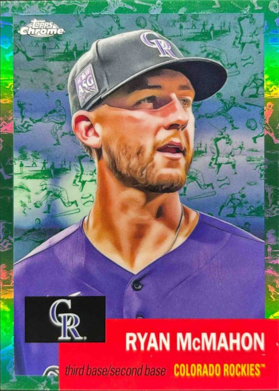 Ryan McMahon 2022 Topps Chrome Platinum Anniversary #86 Platinum Toile White Green Refractor /99 RAW