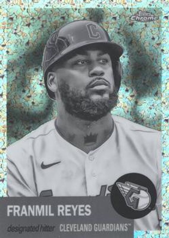 Franmil Reyes 2022 Topps Chrome Platinum Anniversary #221 Black & White Mini Diamond Refractor RAW
