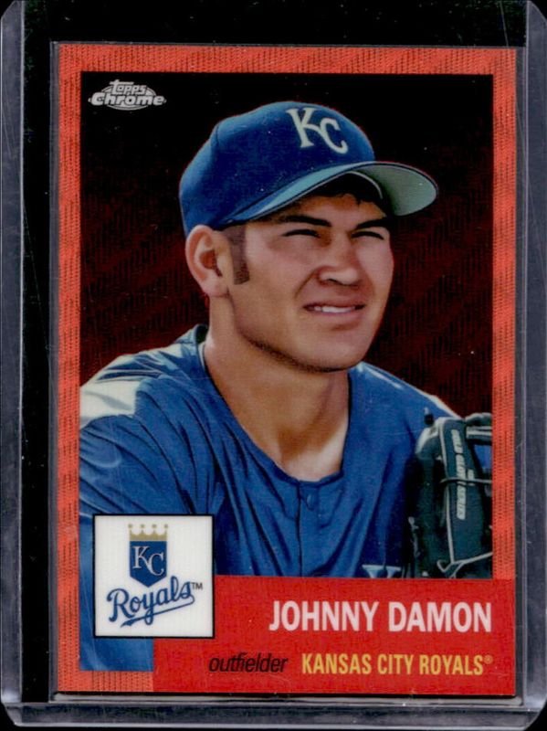 Johnny Damon 2022 Topps Chrome Platinum Anniversary #328 Orange Wave Refractor /25 RAW