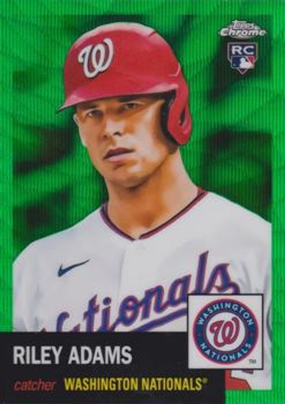 Riley Adams 2022 Topps Chrome Platinum Anniversary #406 Green Wave Refractor /99 RAW