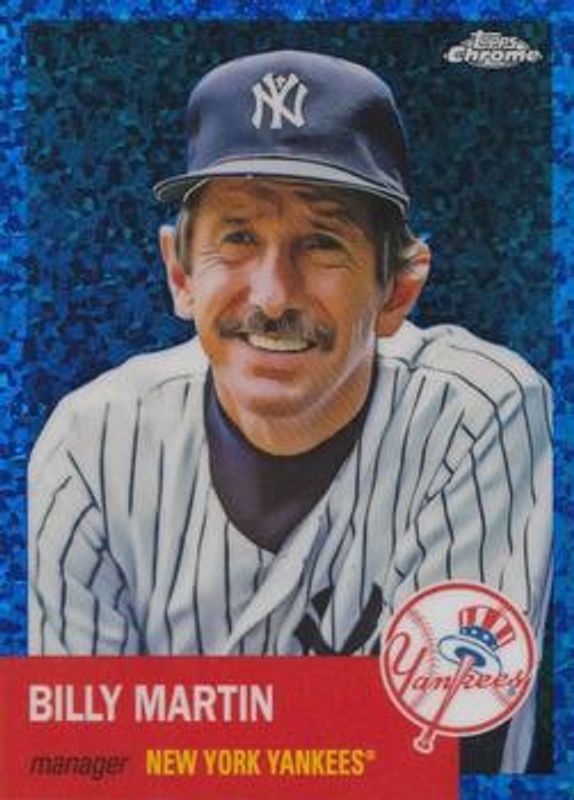 Billy Martin 2022 Topps Chrome Platinum Anniversary #133 Blue Mini Diamond Refractor /199 RAW