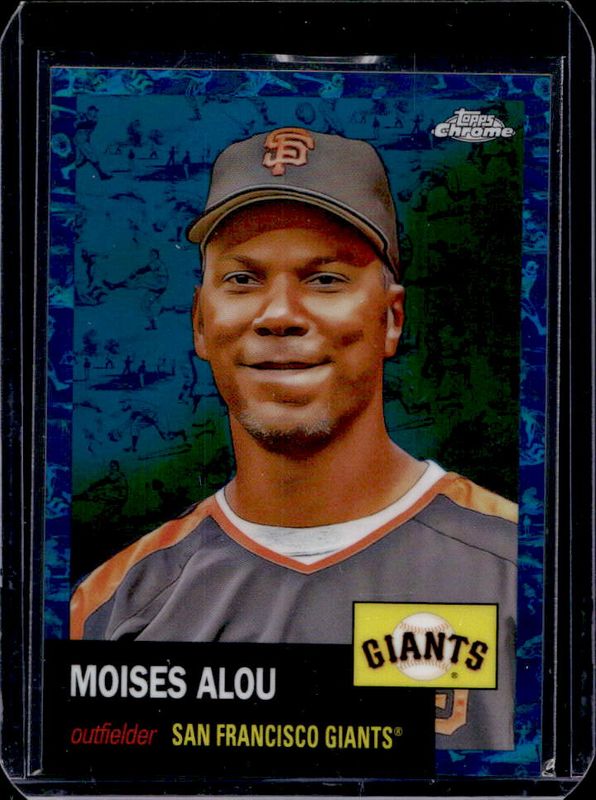 Moises Alou 2022 Topps Chrome Platinum Anniversary #360 Platinum Toile White Blue Refractor /199 RAW