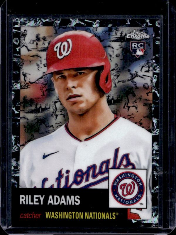 Riley Adams 2022 Topps Chrome Platinum Anniversary #406 Platinum Toile Cream Black Refractor /10 RAW