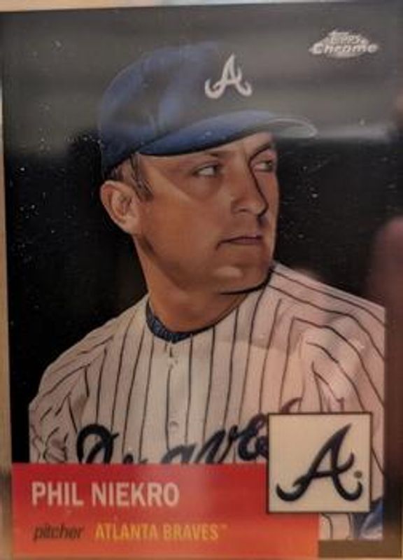 Phil Niekro 2022 Topps Chrome Platinum Anniversary #106 Black Refractor /10 RAW