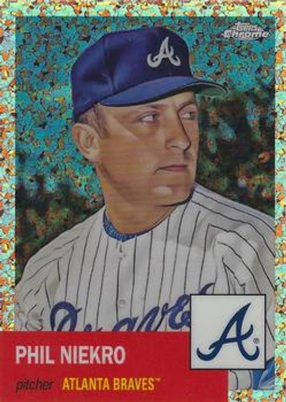 Phil Niekro 2022 Topps Chrome Platinum Anniversary #106 Rose Gold Mini Diamond Refractor /75 RAW