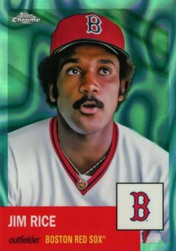 Jim Rice 2022 Topps Chrome Platinum Anniversary #398 Aqua Lava ...