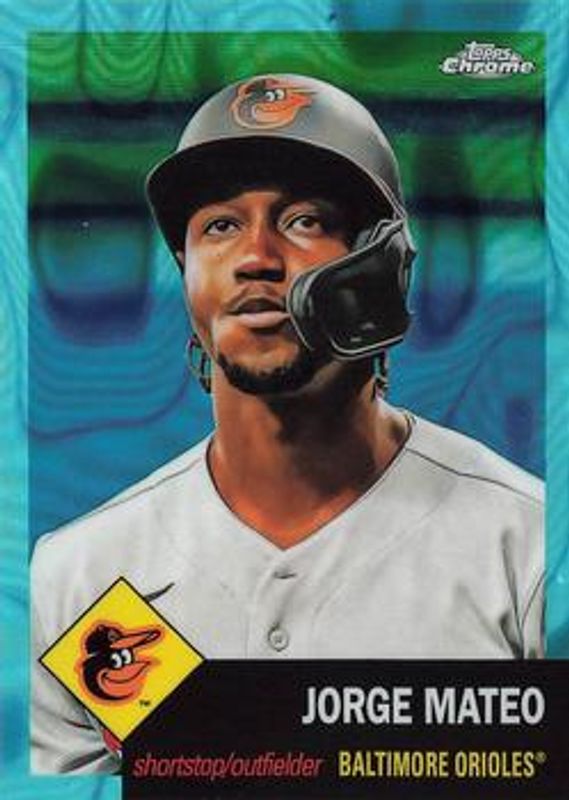 Jorge Mateo 2022 Topps Chrome Platinum Anniversary #448 Aqua Lava Refractor /299 RAW