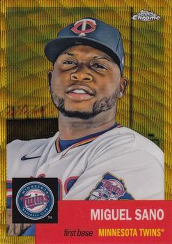Miguel Sano 2022 Topps Chrome Platinum Anniversary #357 Gold Wave Refractor /50 RAW