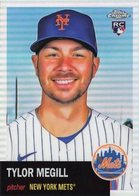 Tylor Megill 2022 Topps Chrome Platinum Anniversary #496 Refractor Rookie RAW