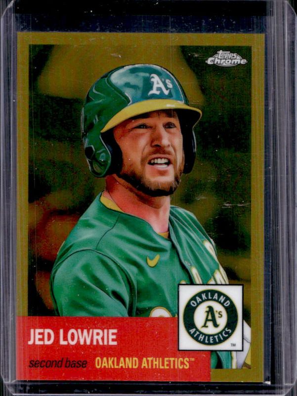 Jed Lowrie 2022 Topps Chrome Platinum Anniversary #316 Gold Refractor /50 RAW