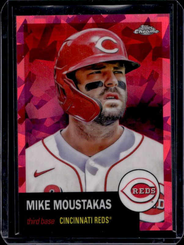 Mike Moustakas 2022 Topps Chrome Platinum Anniversary #198 Red Atomic Refractor /100 RAW