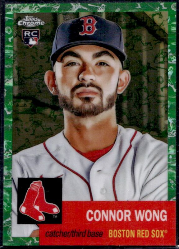 Connor Wong 2022 Topps Chrome Platinum Anniversary #31 Platinum Toile White Green Refractor /99 Rookie RAW