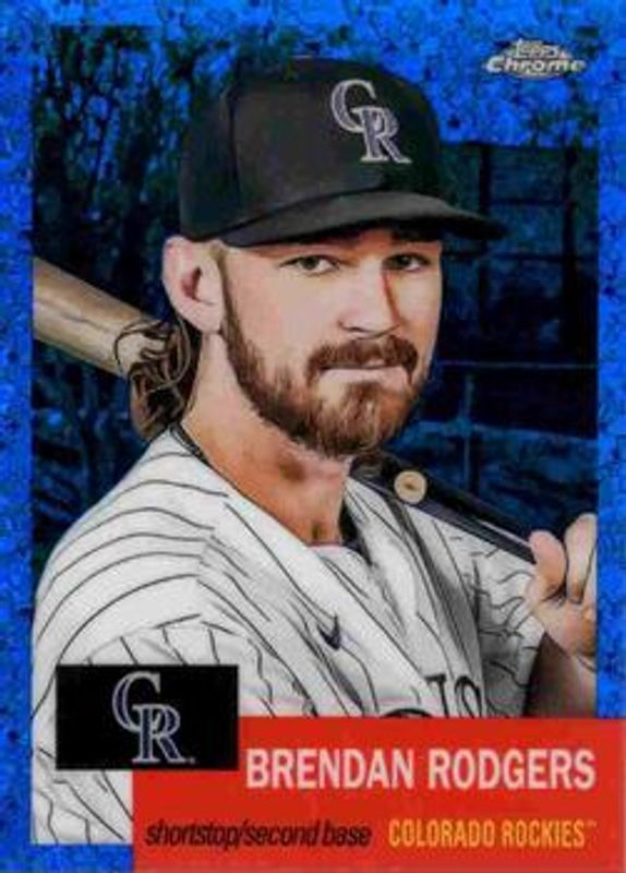 Brendan Rodgers 2022 Topps Chrome Platinum Anniversary #382 Blue Mini Diamond Refractor /199 RAW