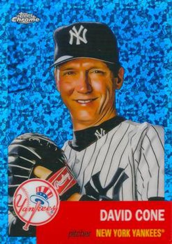 David Cone 2022 Topps Chrome Platinum Anniversary #29 Blue Mini Diamond Refractor /199 RAW