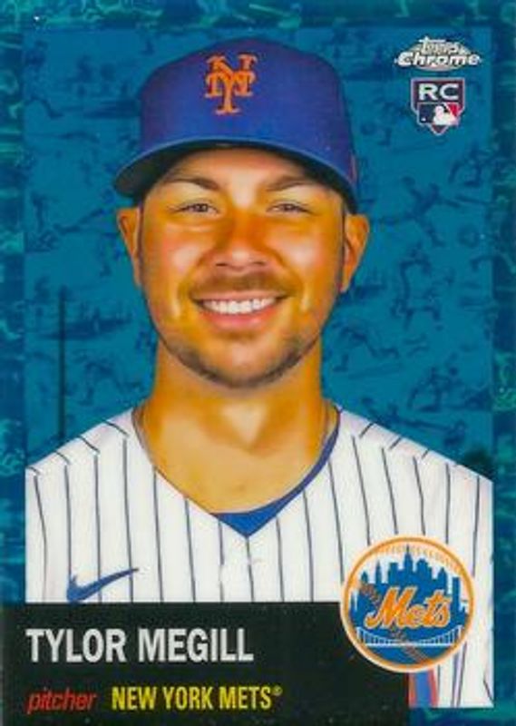 Tylor Megill 2022 Topps Chrome Platinum Anniversary #496 Platinum Toile White Blue Refractor /199 Rookie RAW