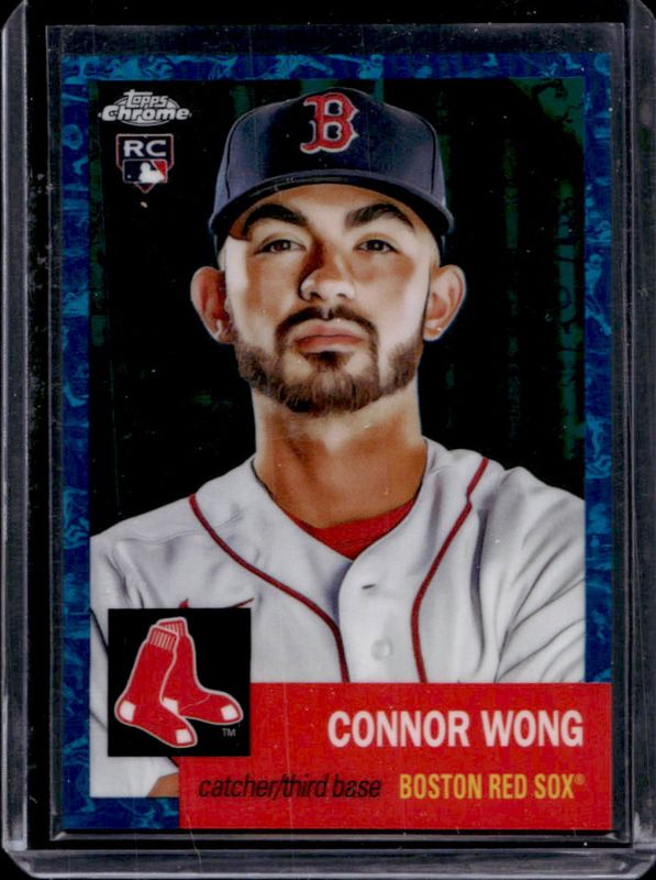 Connor Wong 2022 Topps Chrome Platinum Anniversary #31 Platinum Toile White Blue Refractor /199 Rookie RAW