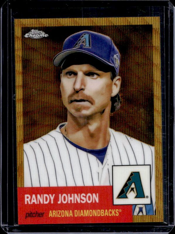 Randy Johnson 2022 Topps Chrome Platinum Anniversary #454 Gold Wave Refractor /50 RAW