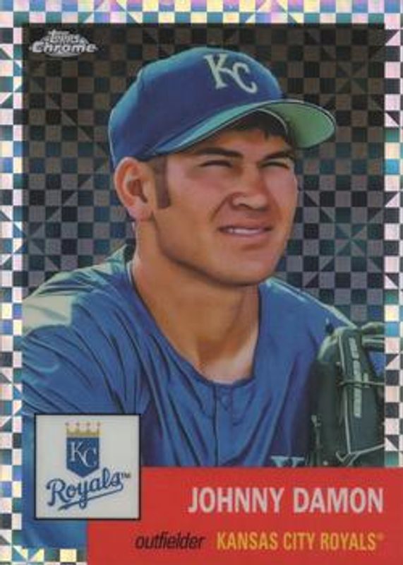 Johnny Damon 2022 Topps Chrome Platinum Anniversary #328 X-Fractor RAW