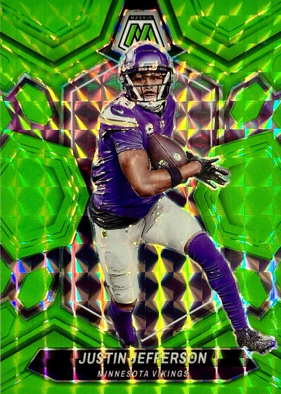 Justin Jefferson 2024 Mosaic #143 Green Fluorescent /10 Price