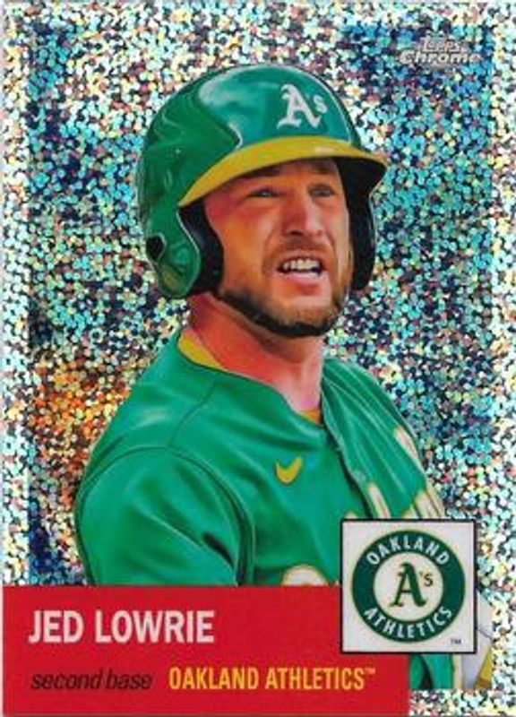 Jed Lowrie 2022 Topps Chrome Platinum Anniversary #316 Speckle Refractor /150 RAW