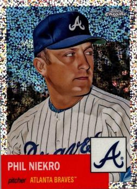 Phil Niekro 2022 Topps Chrome Platinum Anniversary #106 Speckle Refractor /150 RAW