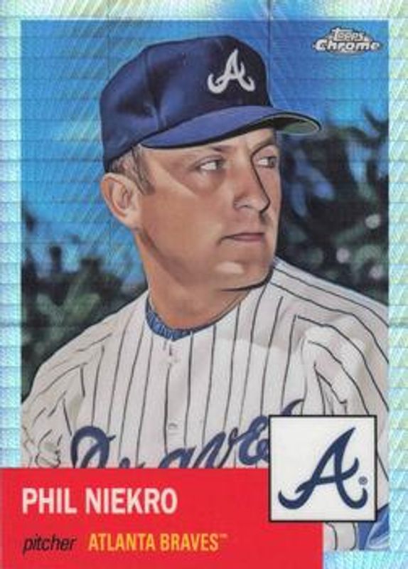 Phil Niekro 2022 Topps Chrome Platinum Anniversary #106 Prism Refractor RAW