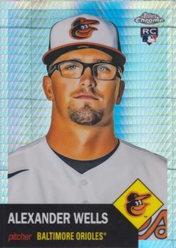 Alexander Wells 2022 Topps Chrome Platinum Anniversary #434 Prism Refractor Rookie RAW