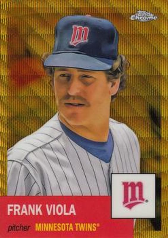 Frank Viola 2022 Topps Chrome Platinum Anniversary #445 Gold Wave Refractor /50 RAW