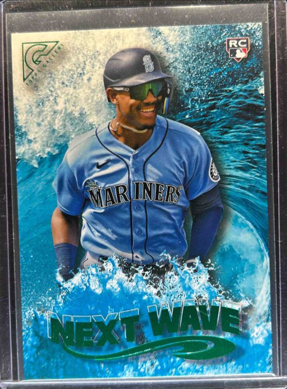 Julio Rodriguez 2022 Topps Gallery #NW-23 Next Wave - Green /250 Rookie RAW