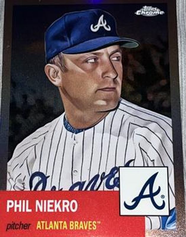 Phil Niekro 2022 Topps Chrome Platinum Anniversary #106 Rose Gold Refractor /75 RAW
