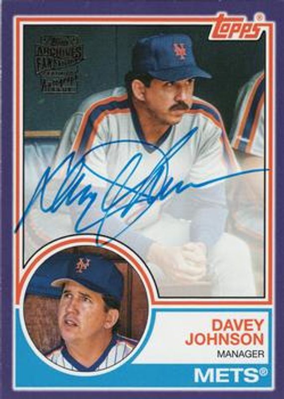 2022 Topps Archives #83FF-DJ Fan Favorites Autographs - Purple /150